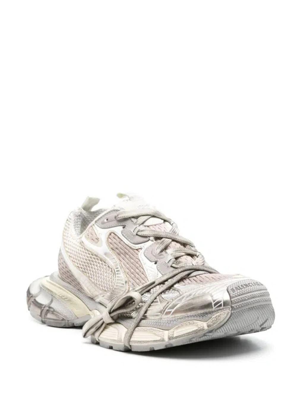BALENCIAGA Mens Cream Comb 3xl Logo-embossed Mesh Low-top Trainers Product Image