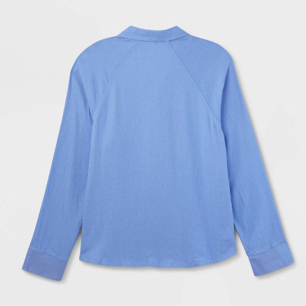 Womens Long Sleeve Adaptive Button-Down Shirt - Universal Thread Blue XS Product Image