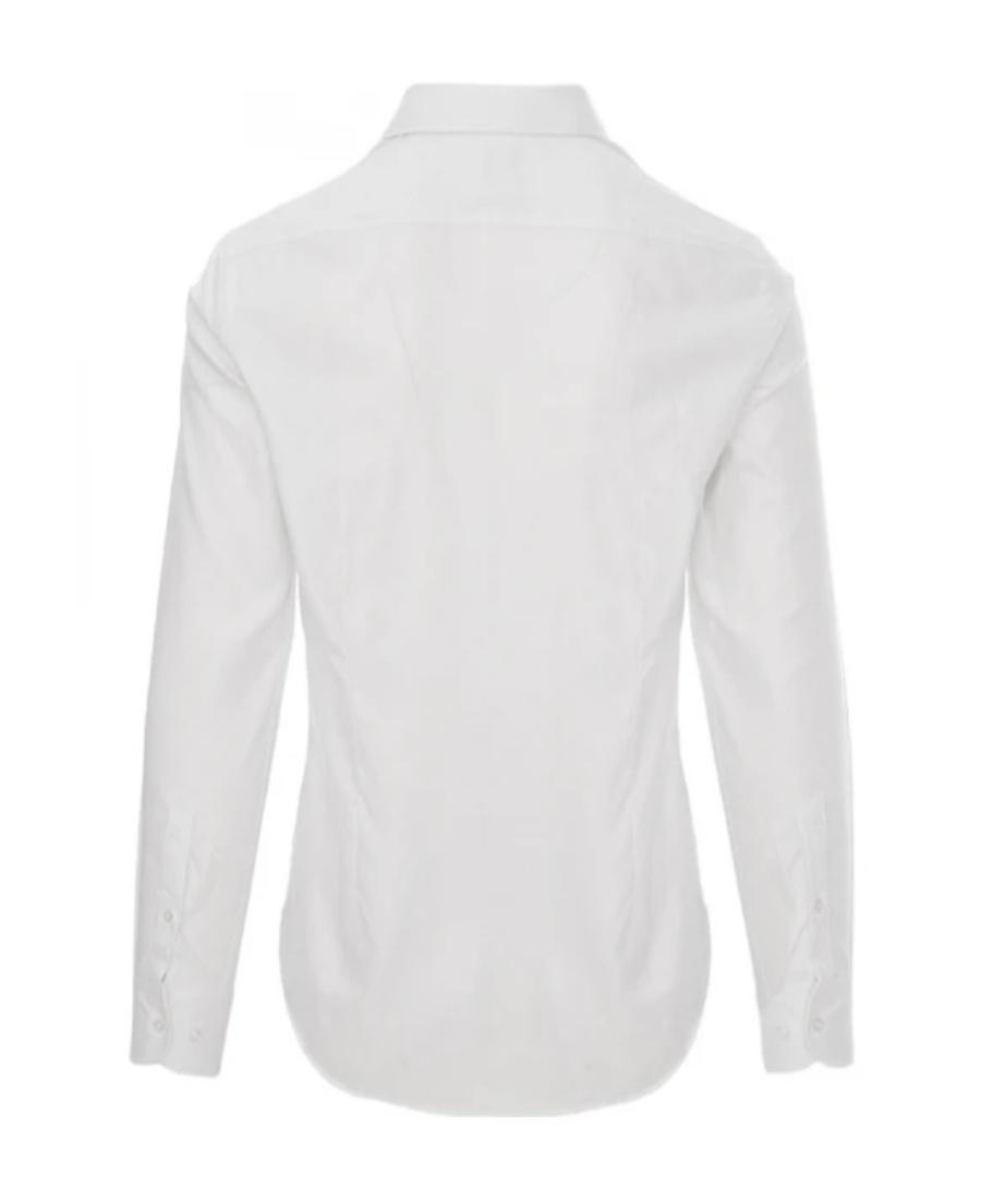 HUGO BOSS Lapel Long-sleeved Shirt In White Product Image