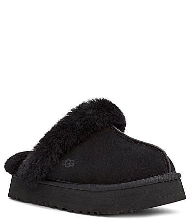 Disquette Suede & Shearling Platform Slippers Product Image