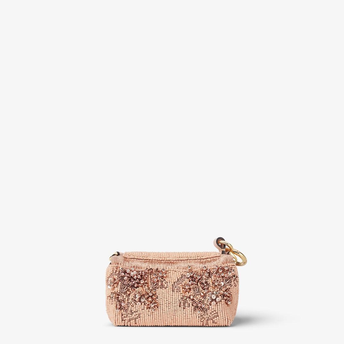 Mamma Baguette NanoPink embroidered fabric miniature bag Product Image