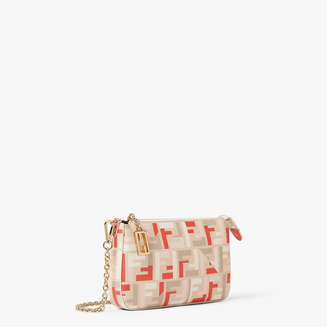 Baguette PouchPouch with chain in multicolor FF fabric Product Image