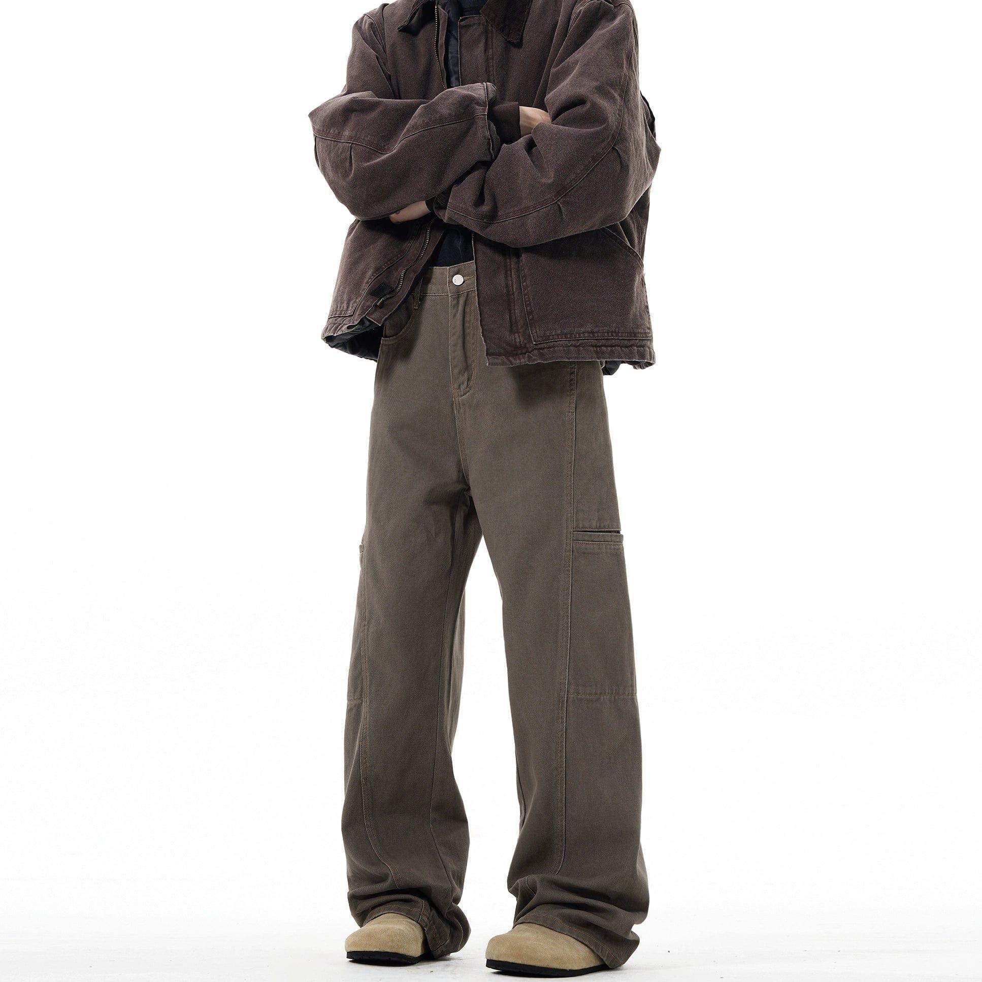 RT No. 11204 BROWN RECONSTRUCTED RELAX STRAIGHT JEANS Product Image