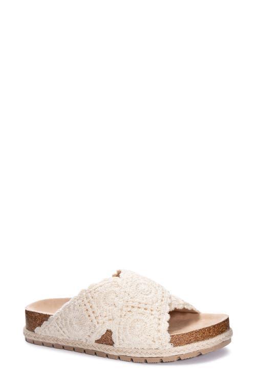 Womens Dirty Laundry Tacoma Crochet Slide Sandal - Cream Product Image