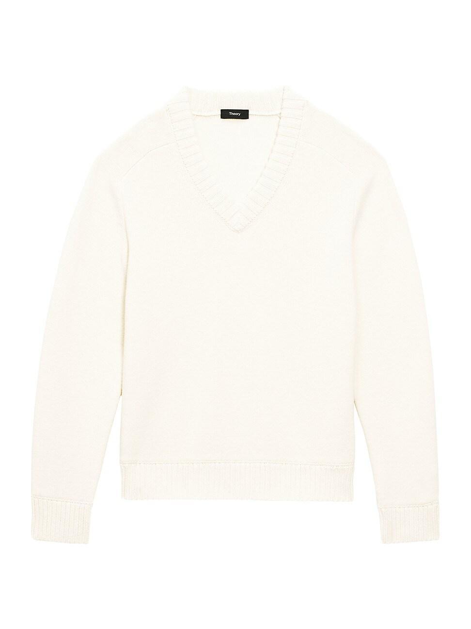 Mens Heavy Wool-Cashmere V-Neck Sweater Product Image