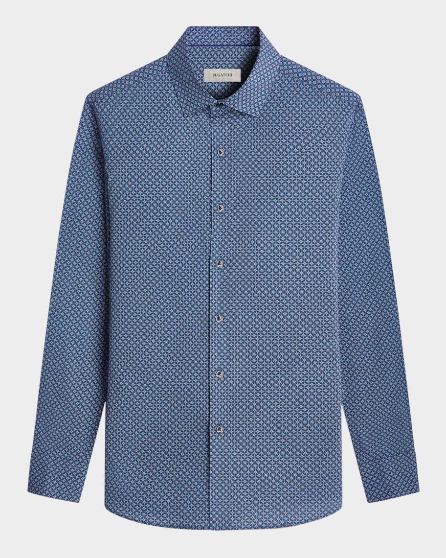Mens Axel Medallion-Print Sport Shirt Product Image