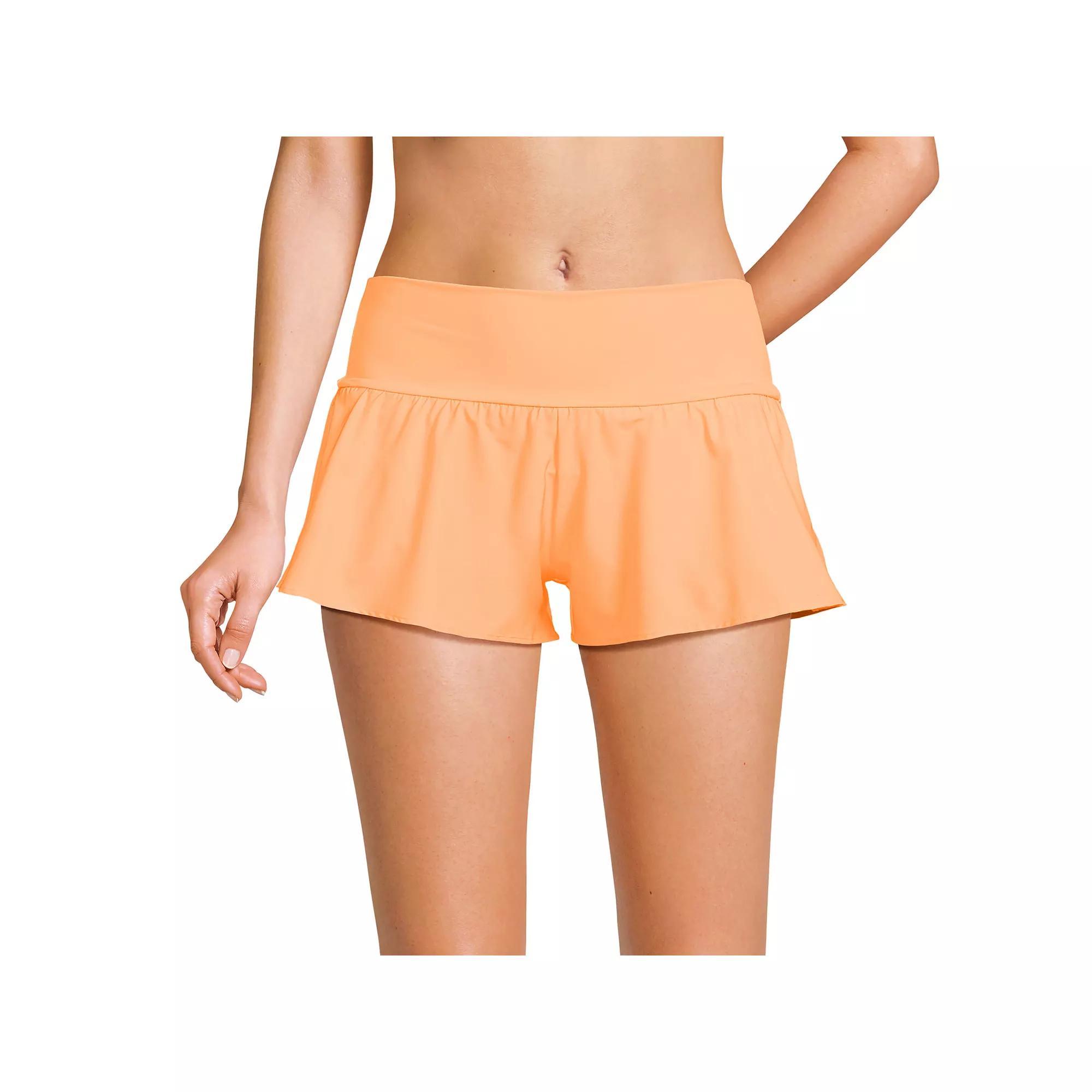 Women's Lands' End 3-Inch Pinchless Flutter Swim Bottoms, Size: 8, Deep  Blue Product Image