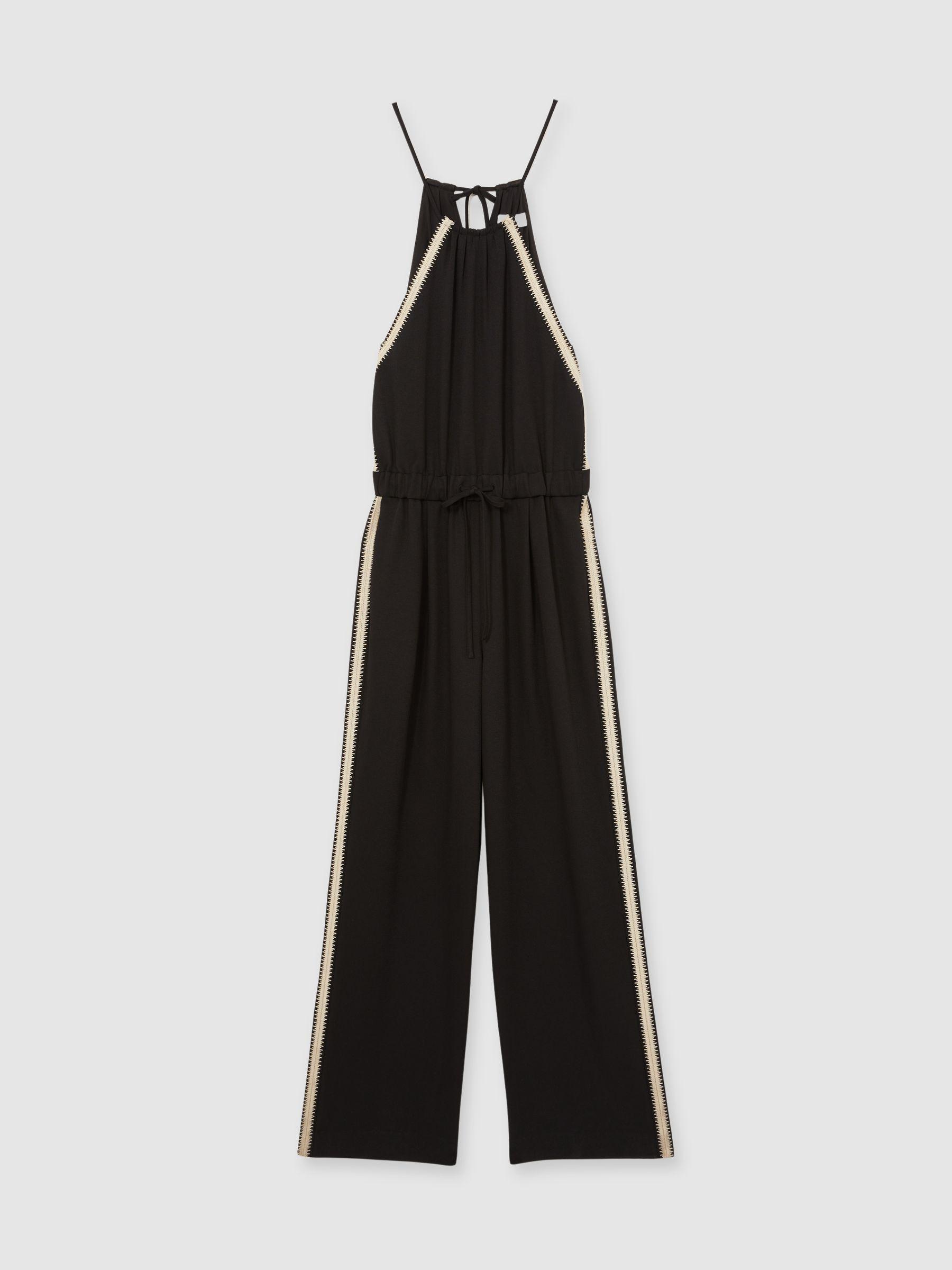 Petite Poplin Belted Split Midi Dress in Ivory Product Image
