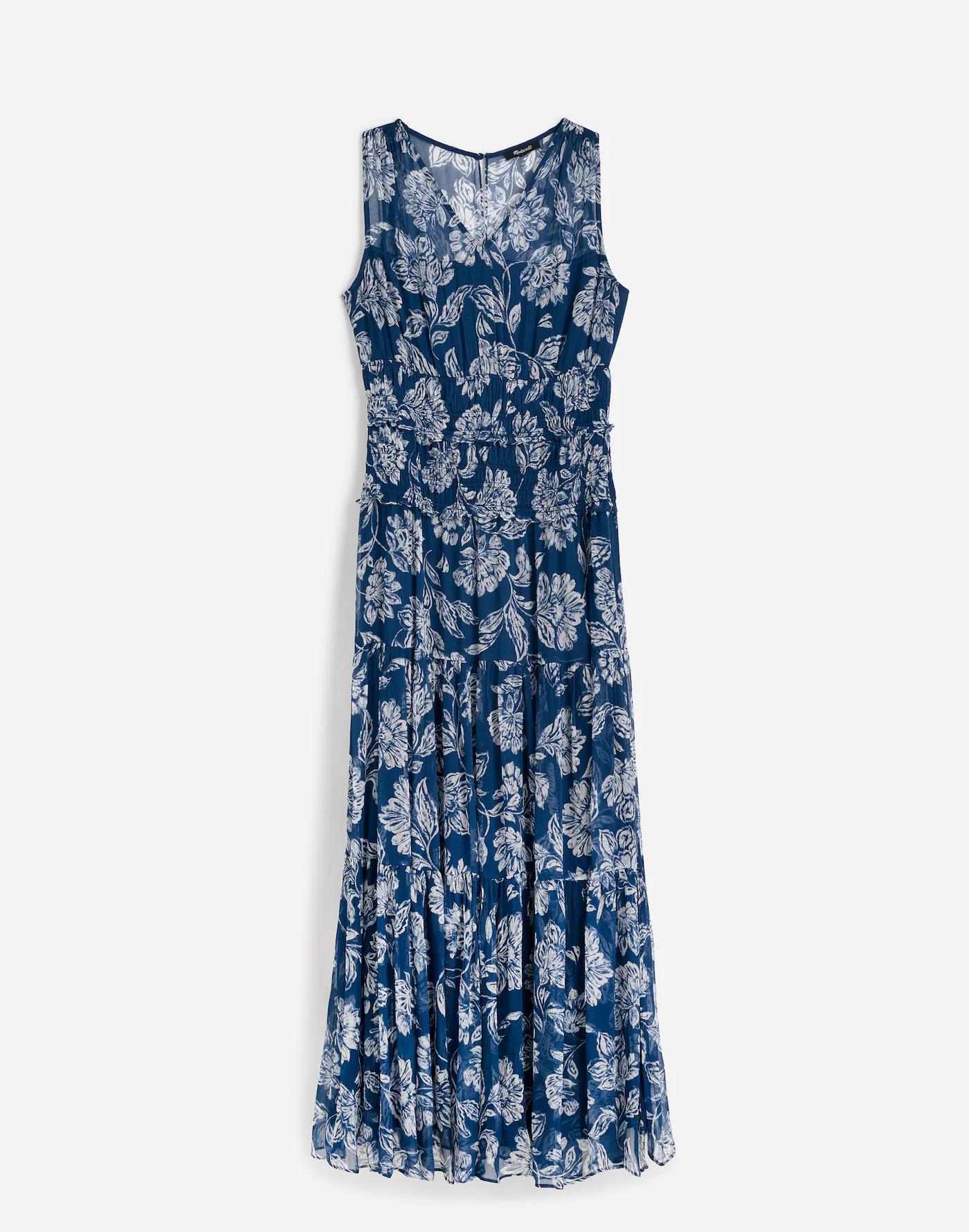 Sheer V-Neck Maxi Dress in Floral Product Image