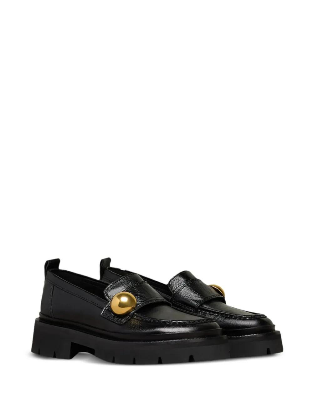 embellished 5mm leather loafers Product Image