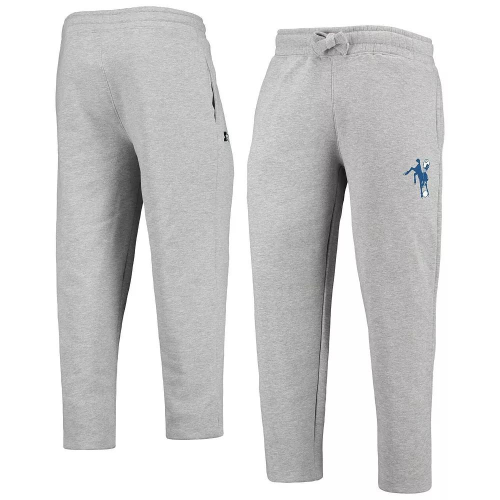 Men's Starter Heathered Gray Indianapolis Colts Team Throwback Option Run Sweatpants, Size: 2XL, Grey Product Image
