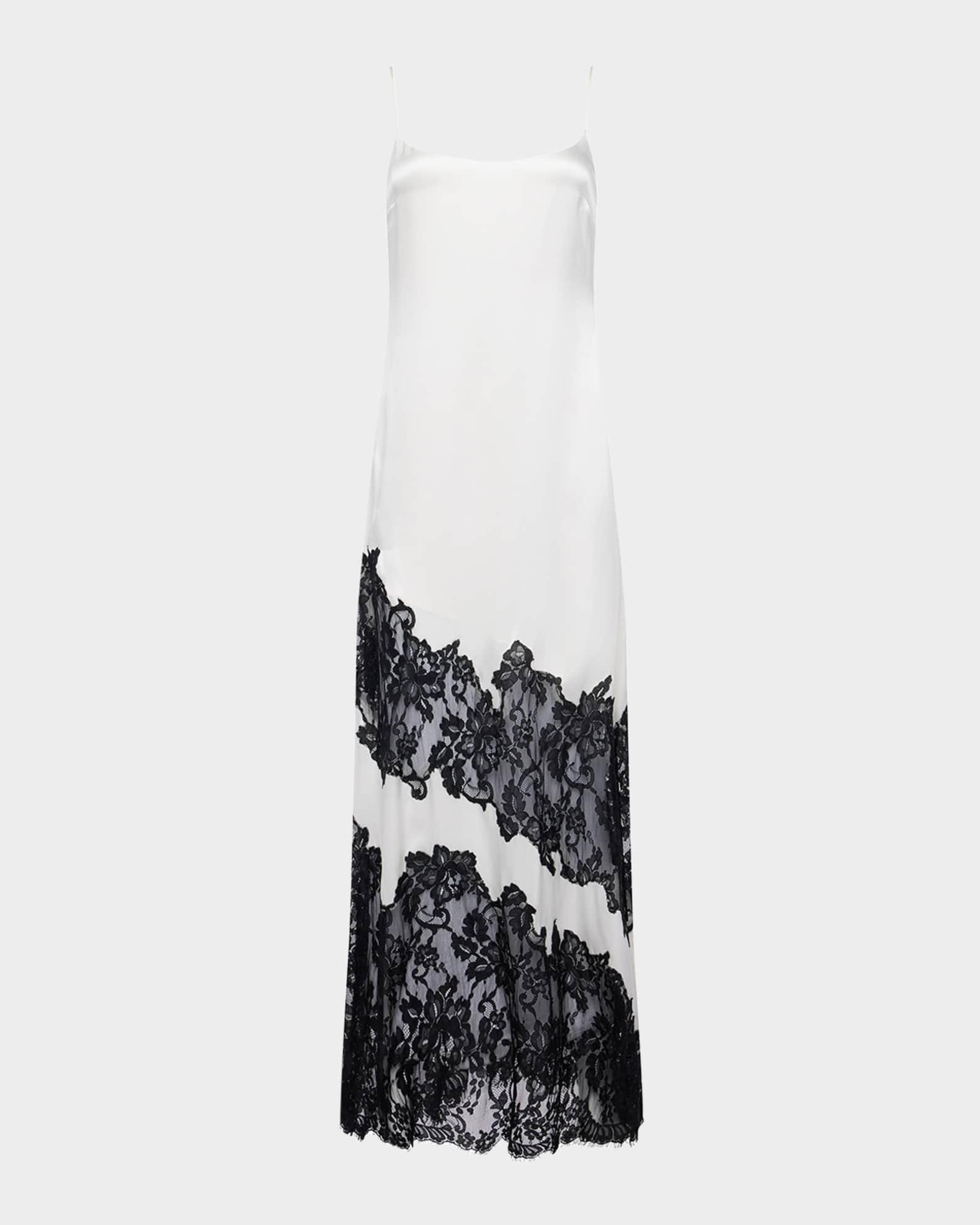 Silvana Satin Lace Gown Product Image