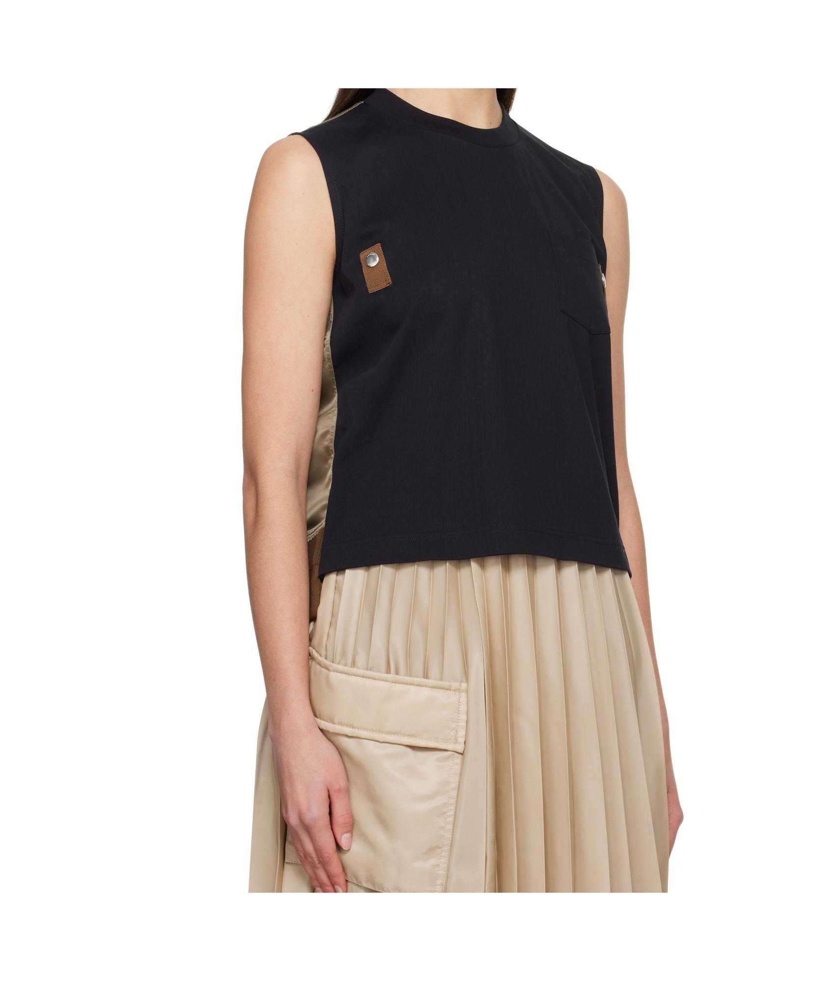 SACAI Panelled Tank Top In Nude Product Image