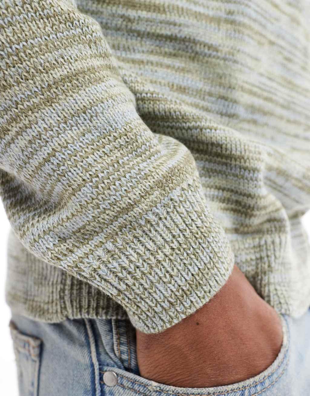 ASOS DESIGN knit space dye sweater in multi Product Image