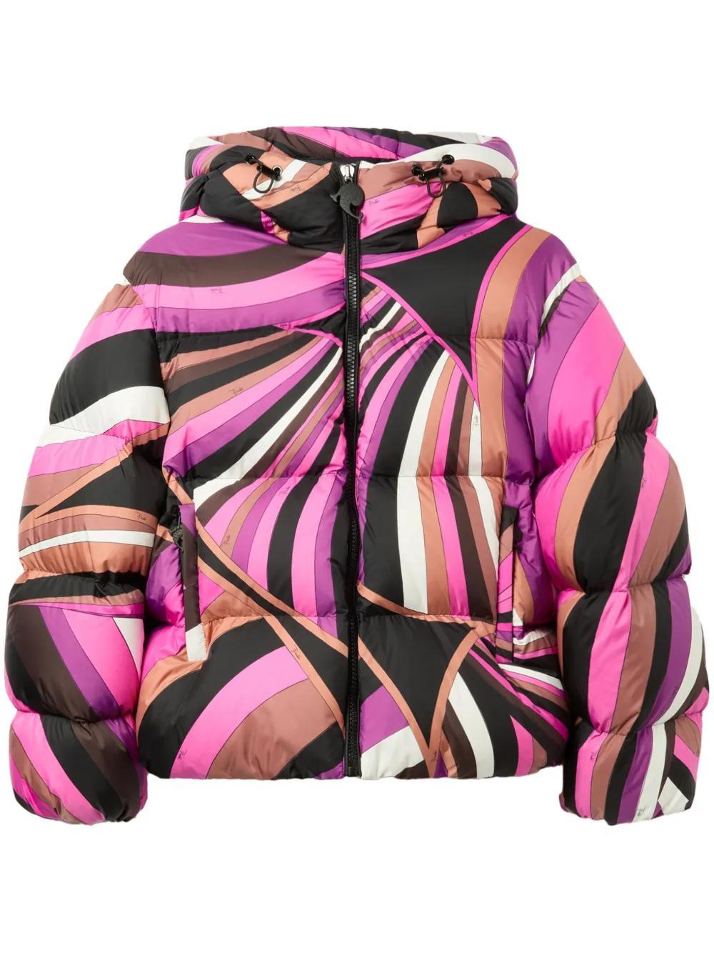Iride-print puffer jacket Product Image