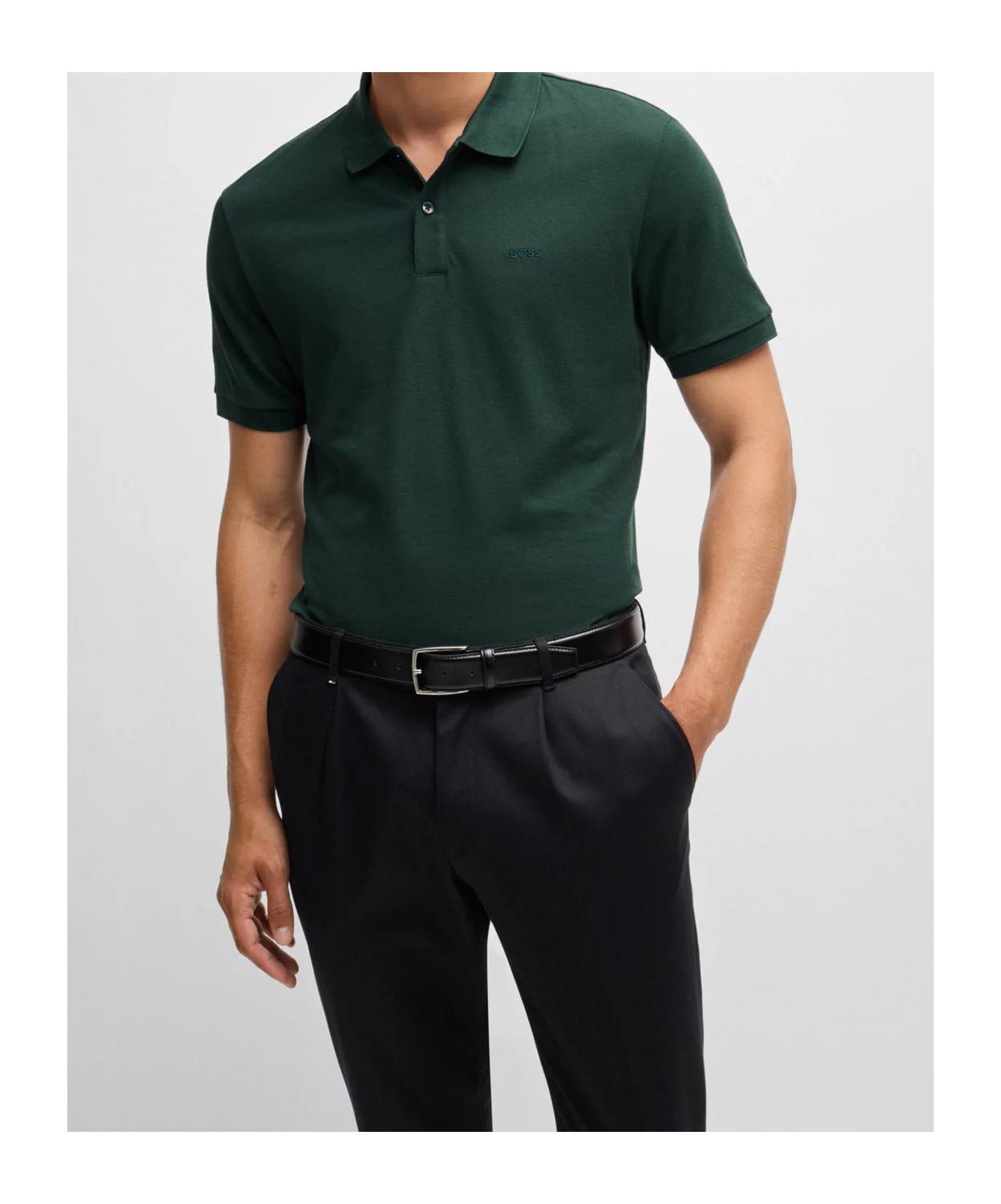 HUGO BOSS Short-sleeved Polo Shirt In Green Product Image