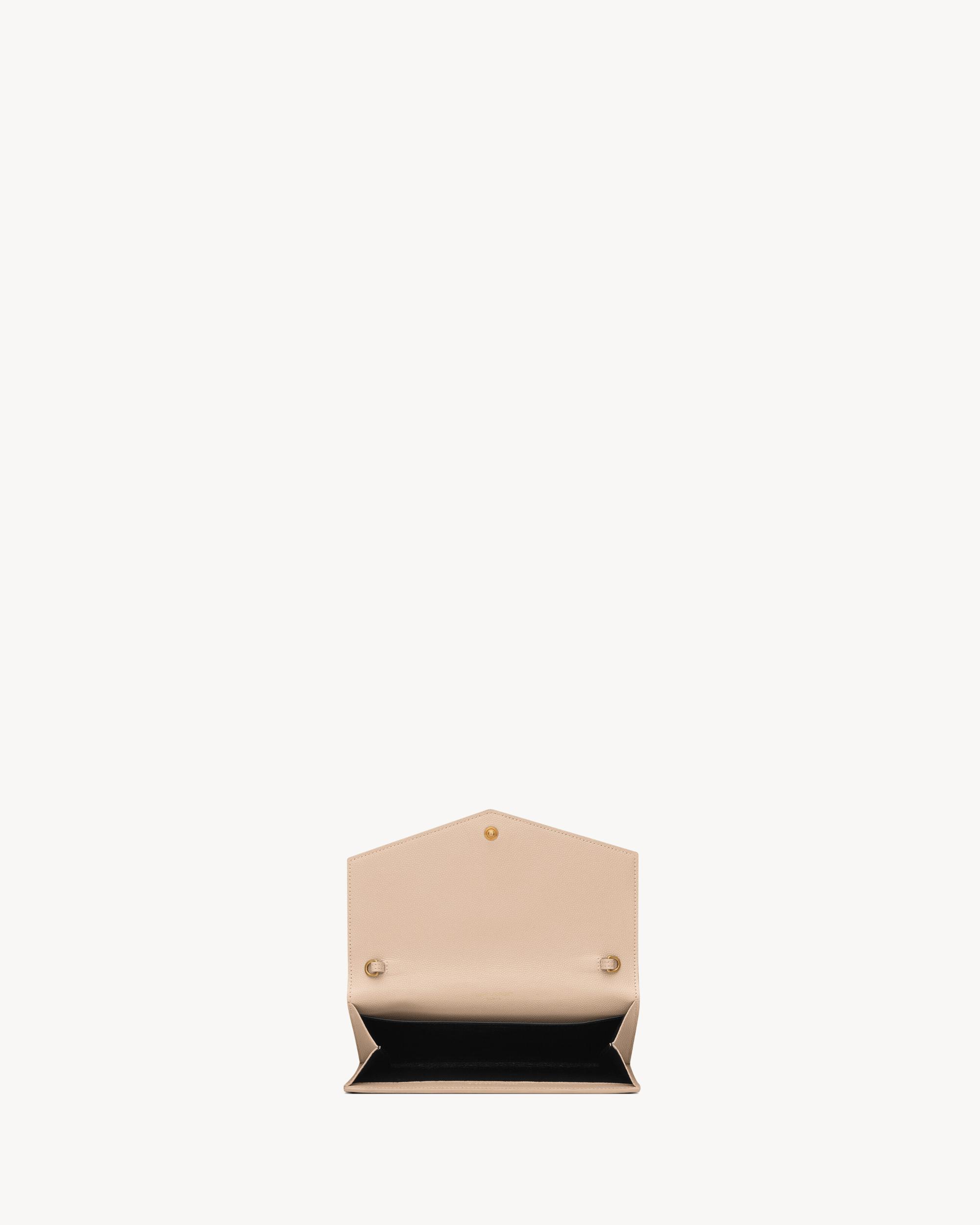UPTOWN CHAIN WALLET IN GRAIN DE POUDRE EMBOSSED LEATHER Product Image