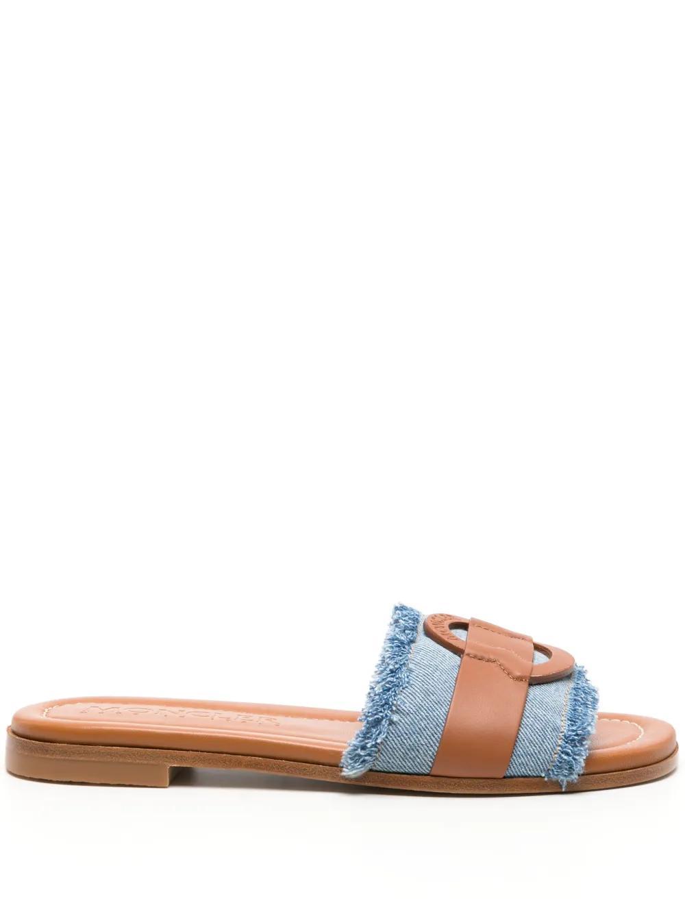MONCLER Bell Slides In Blue Product Image