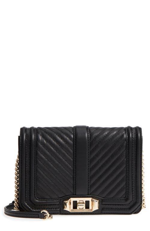 Womens Small Love Chevron Quilted Leather Crossbody Bag Product Image