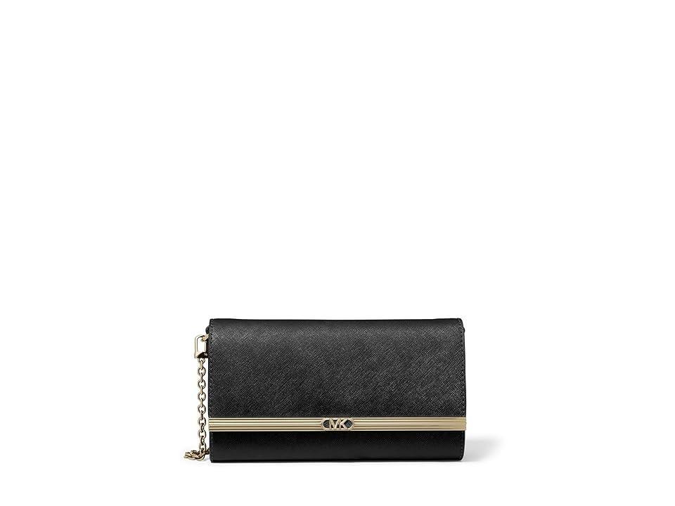 Large East-West Leather Clutch Bag Product Image