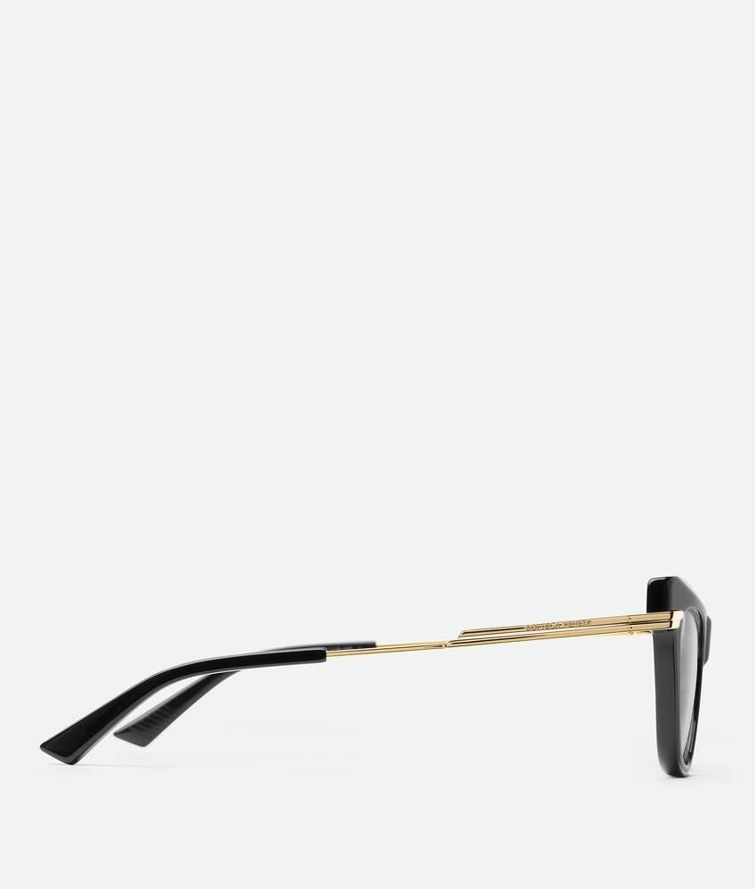 Women's Classic Recycled Acetate Cat Eye Eyeglasses in Black/transparent Product Image