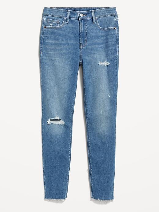 High-Waisted Rockstar Super-Skinny Ankle Jeans Product Image
