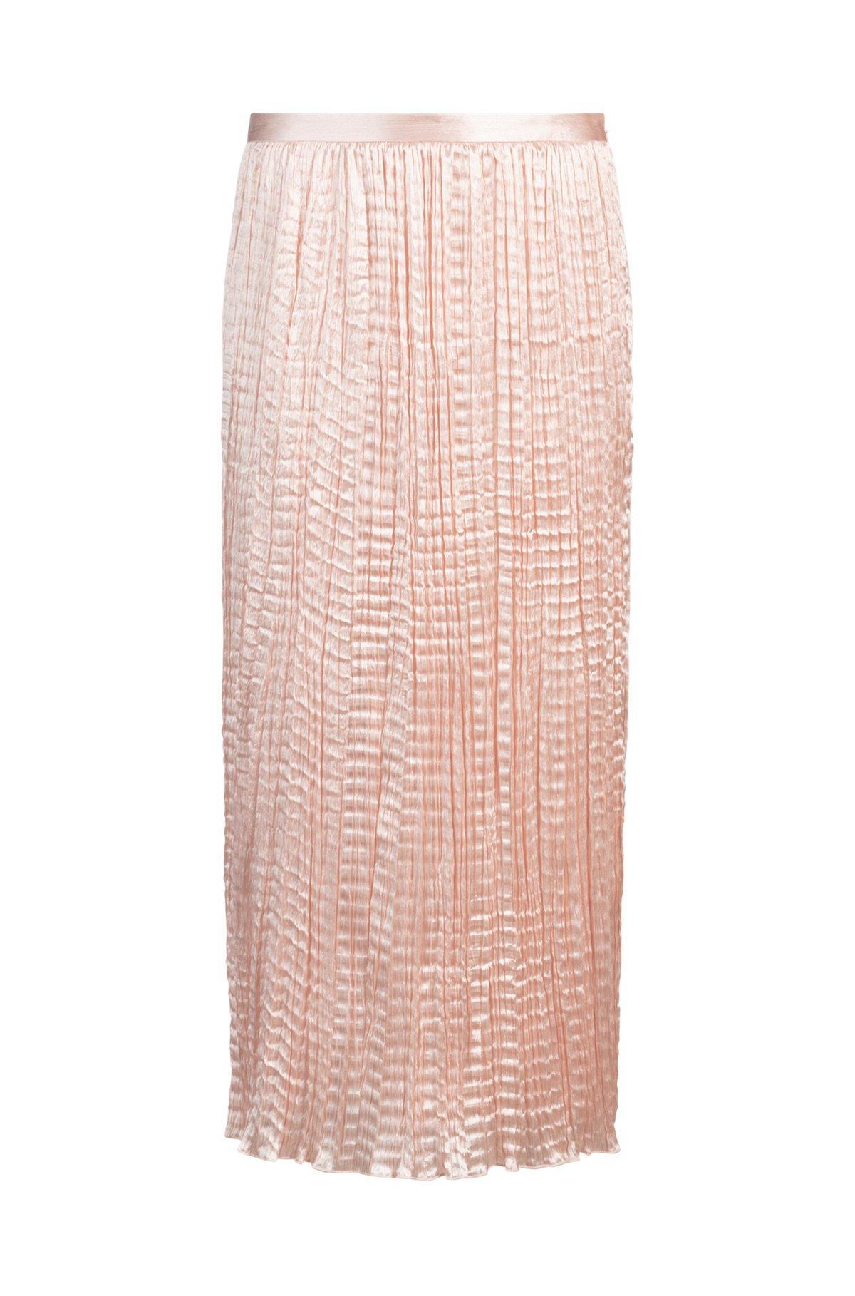 Crinkle-plissé skirt with tonal waistband Product Image