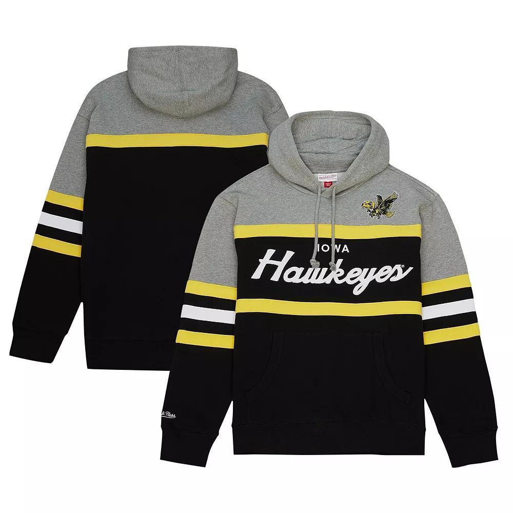Men's Mitchell & Ness  Black Iowa Hawkeyes Head Coach Pullover Hoodie, Size: Small Product Image