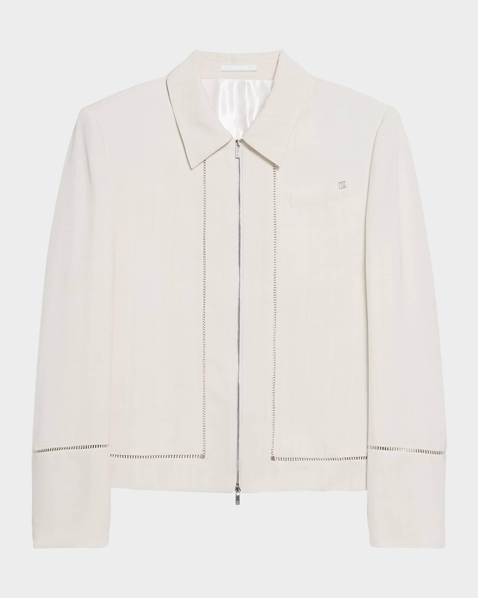 Men's Ladder-Stitch Border Zip Jacket Product Image