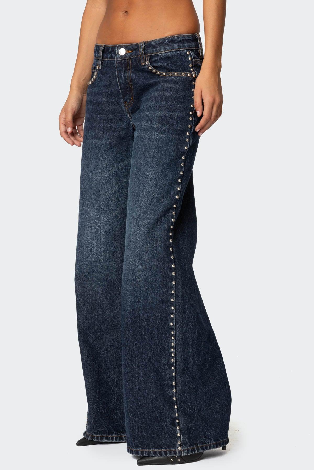 Stassie Studded Low Rise Jeans Product Image