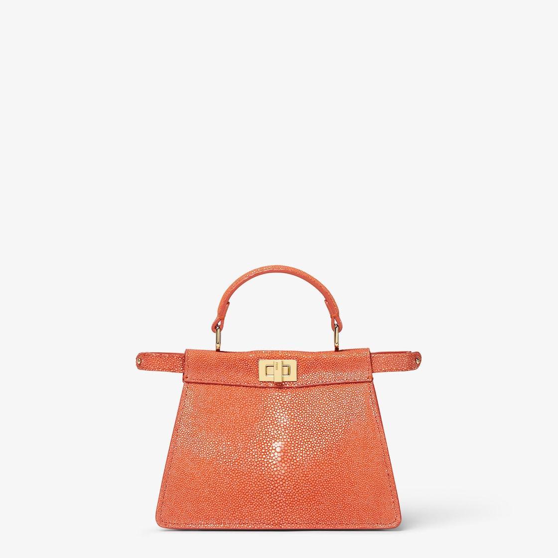 Peekaboo ISeeU PetiteOrange stingray leather bag Product Image