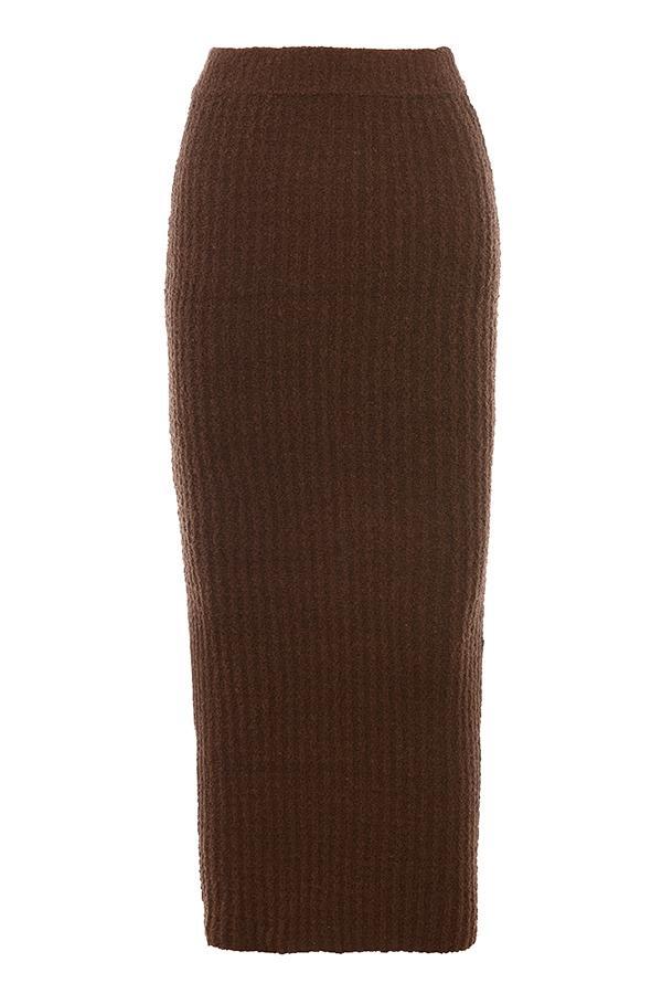 Gene  khaki soft fluffy knit cardigan - sale Product Image