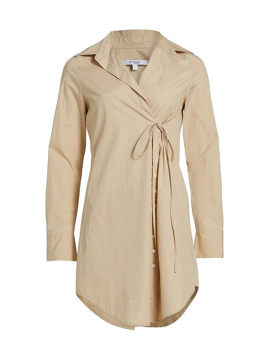 Derek Lam 10 Crosby Cindy Cotton Long Sleeve Mini Shirt Dress Product Image