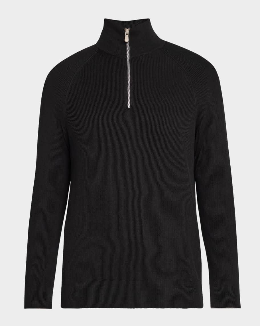 Mens Cotton Rib Half-Zip Sweater Product Image
