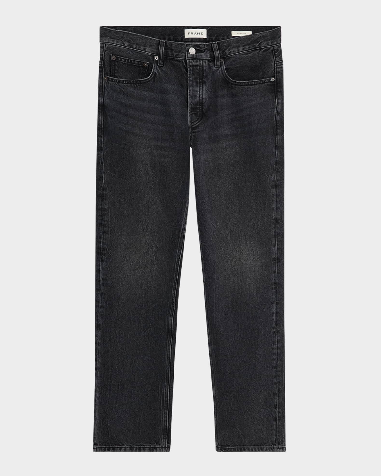 Men's Washed Straight-Leg Jeans Product Image