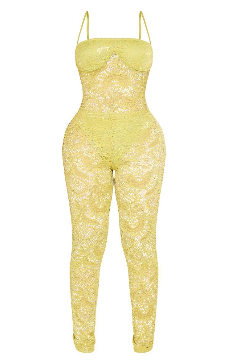 Shape Lime Lace Panties Insert Jumpsuit Product Image