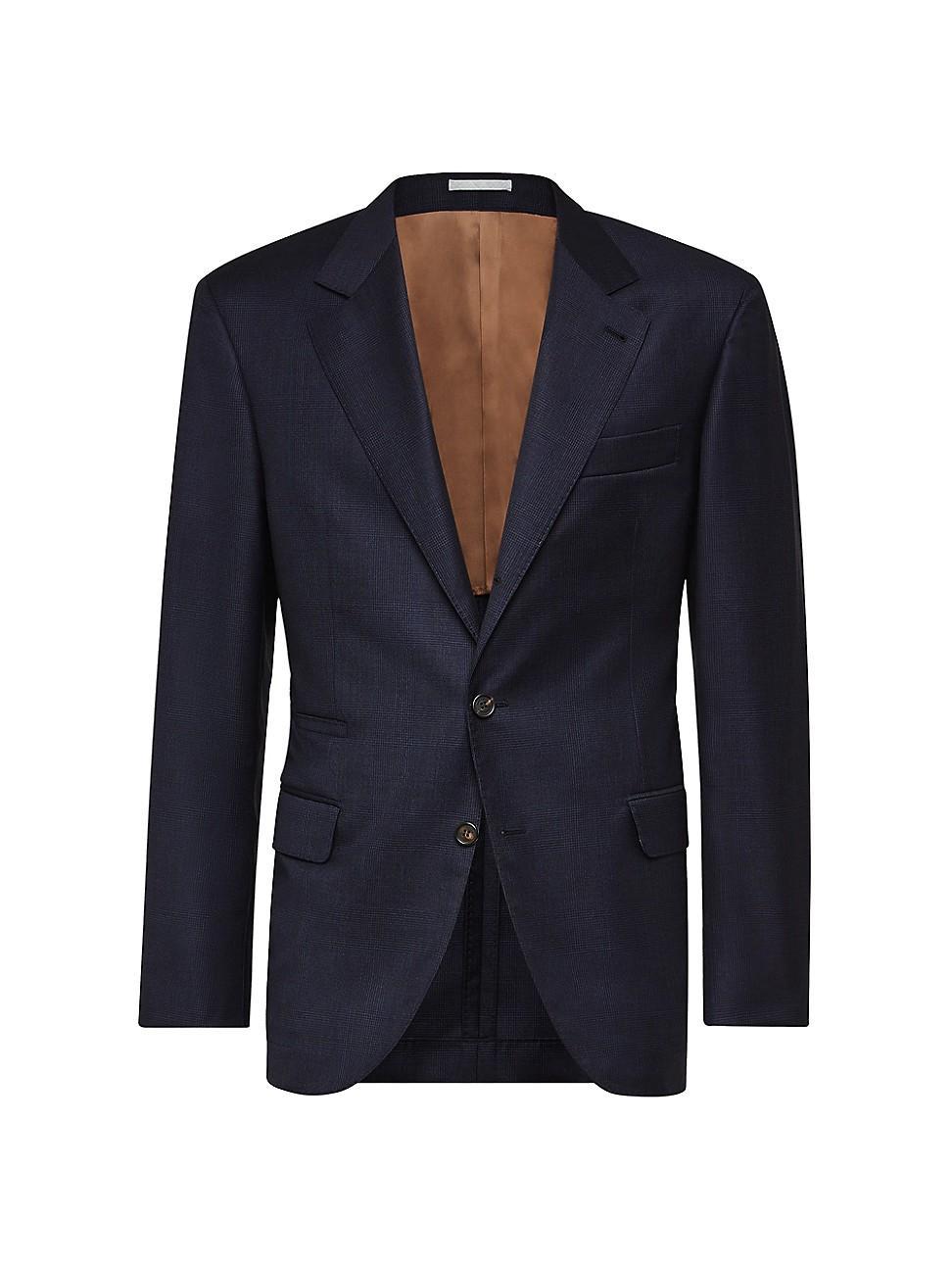 Mens Virgin Wool Prince of Wales Blazer Product Image