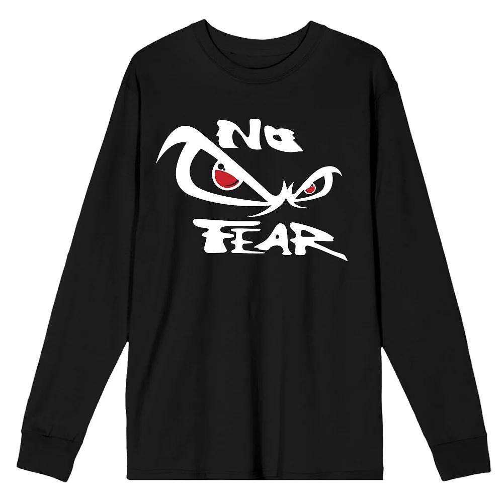 Men's No Fear Logo Long Sleeve Graphic Tee, Size: Small, Black Product Image