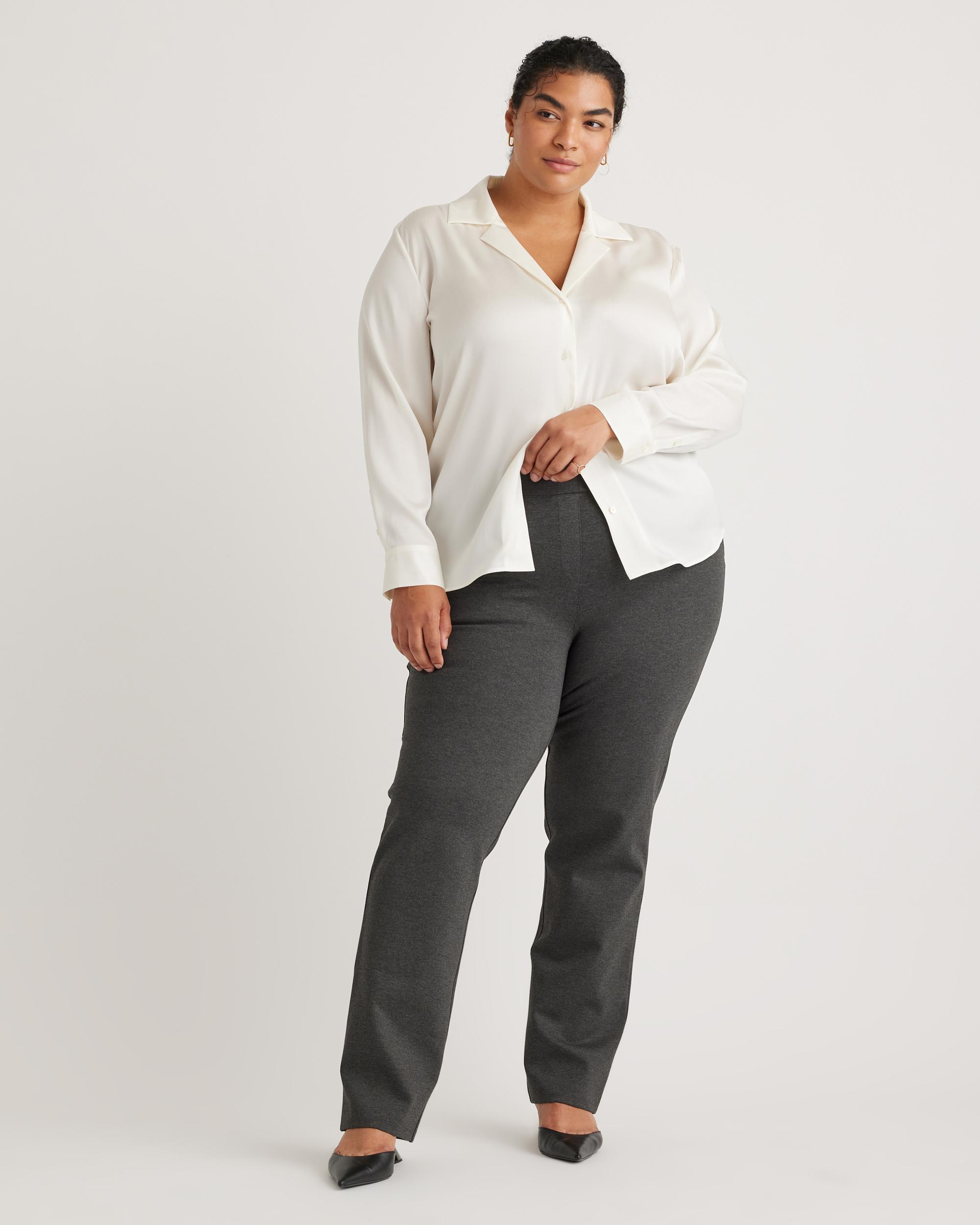 Quince | Women's Ultra-Stretch Ponte Straight Leg Pants Rayon Product Image