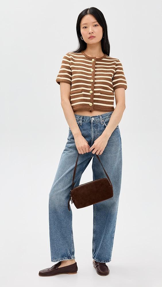English Factory Knit Striped Sweater Cardigan | Shopbop Product Image
