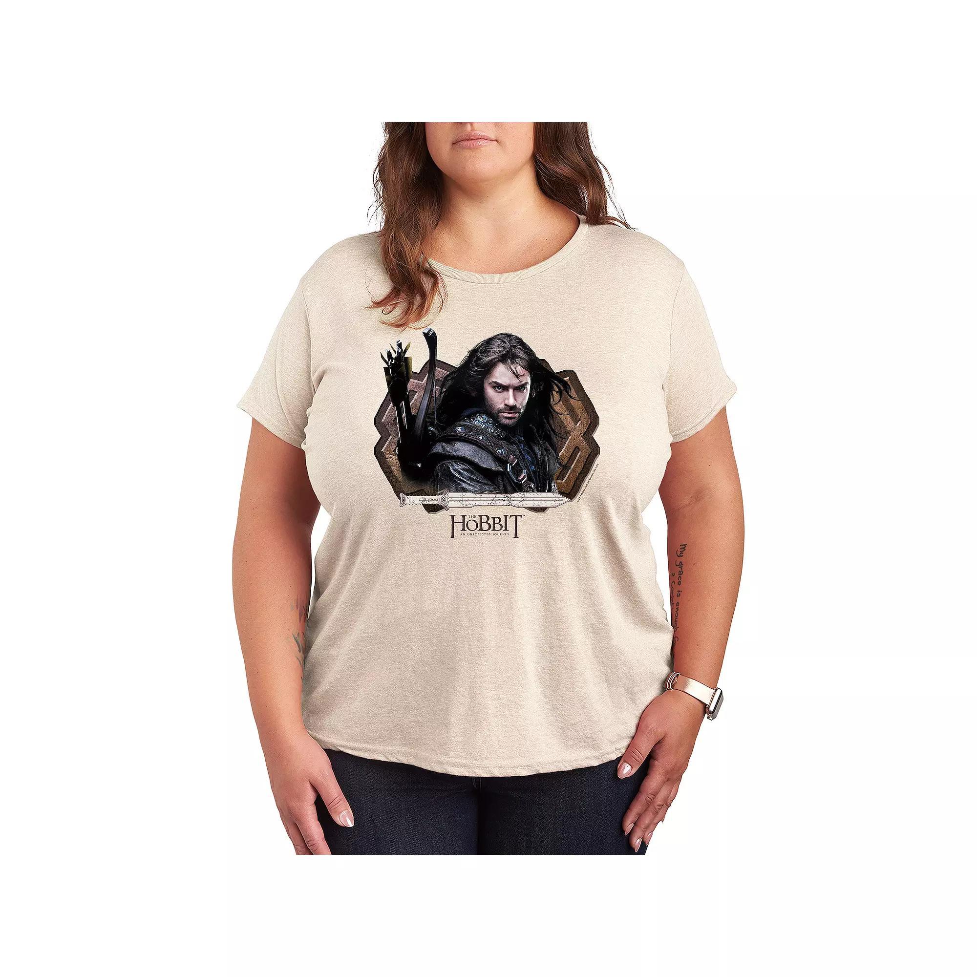 Plus The Hobbit Kili The Hobbit Graphic Tee, Womens Grey Gray Product Image
