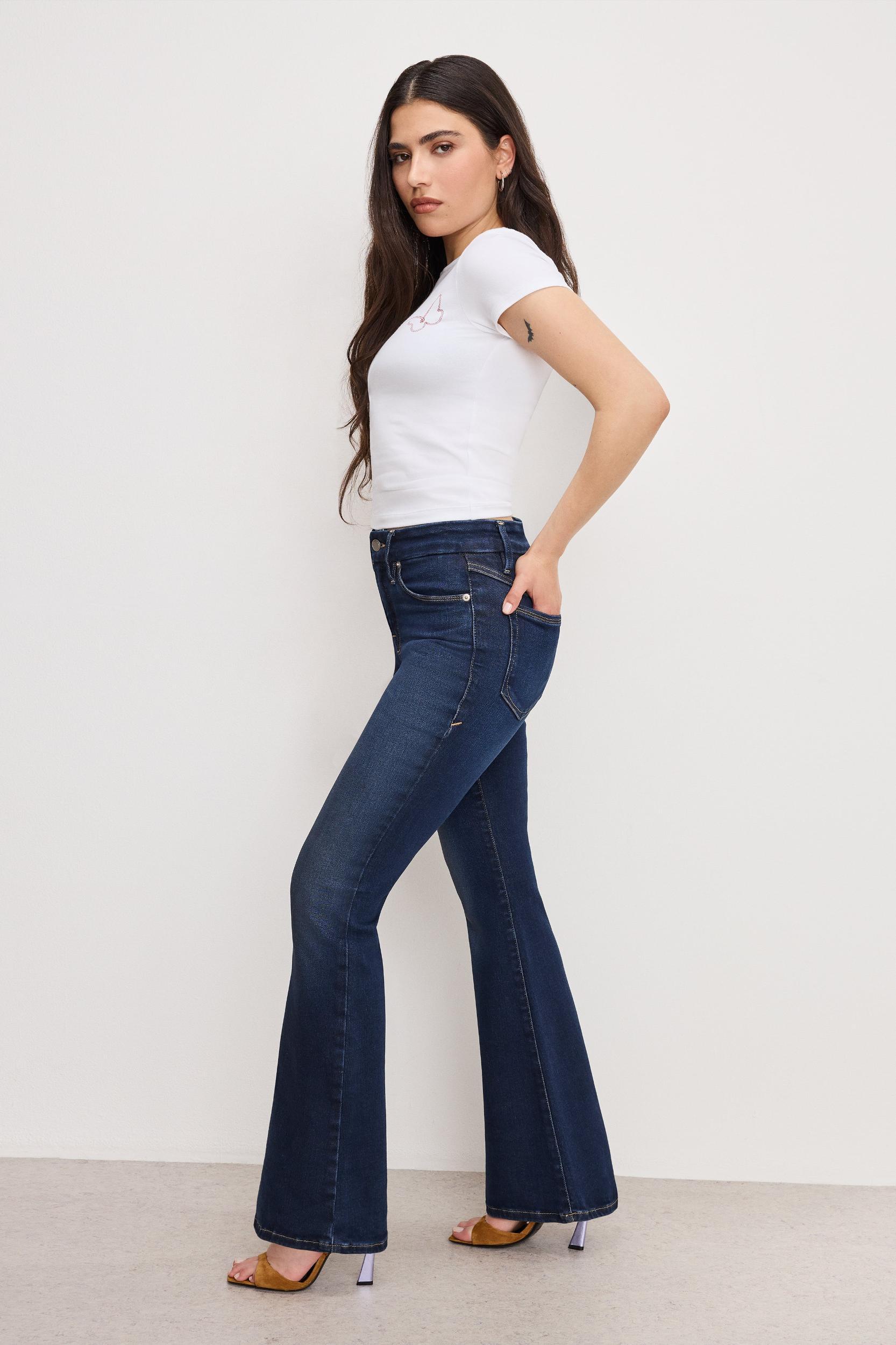 DOLLY JOLEANS PETITE FLARE JEANS | INDIGO1020 Product Image