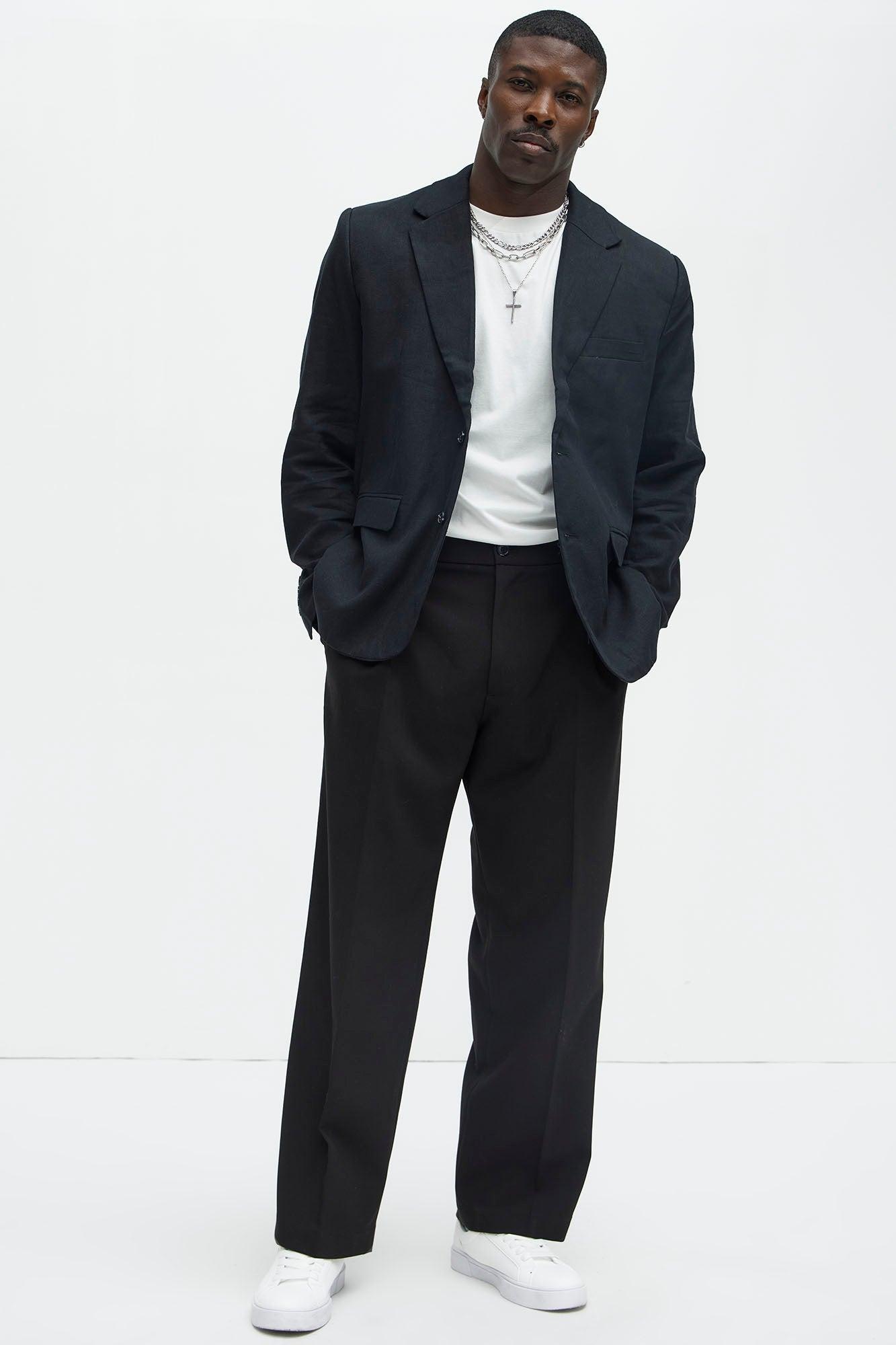 Bahamas Linen Suit Jacket - Black Product Image
