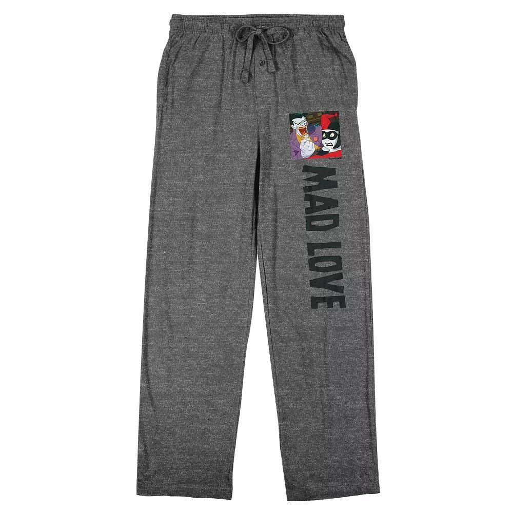 Men's Batman Harley & Joker Pajama Pants, Size: Large, Gray Product Image