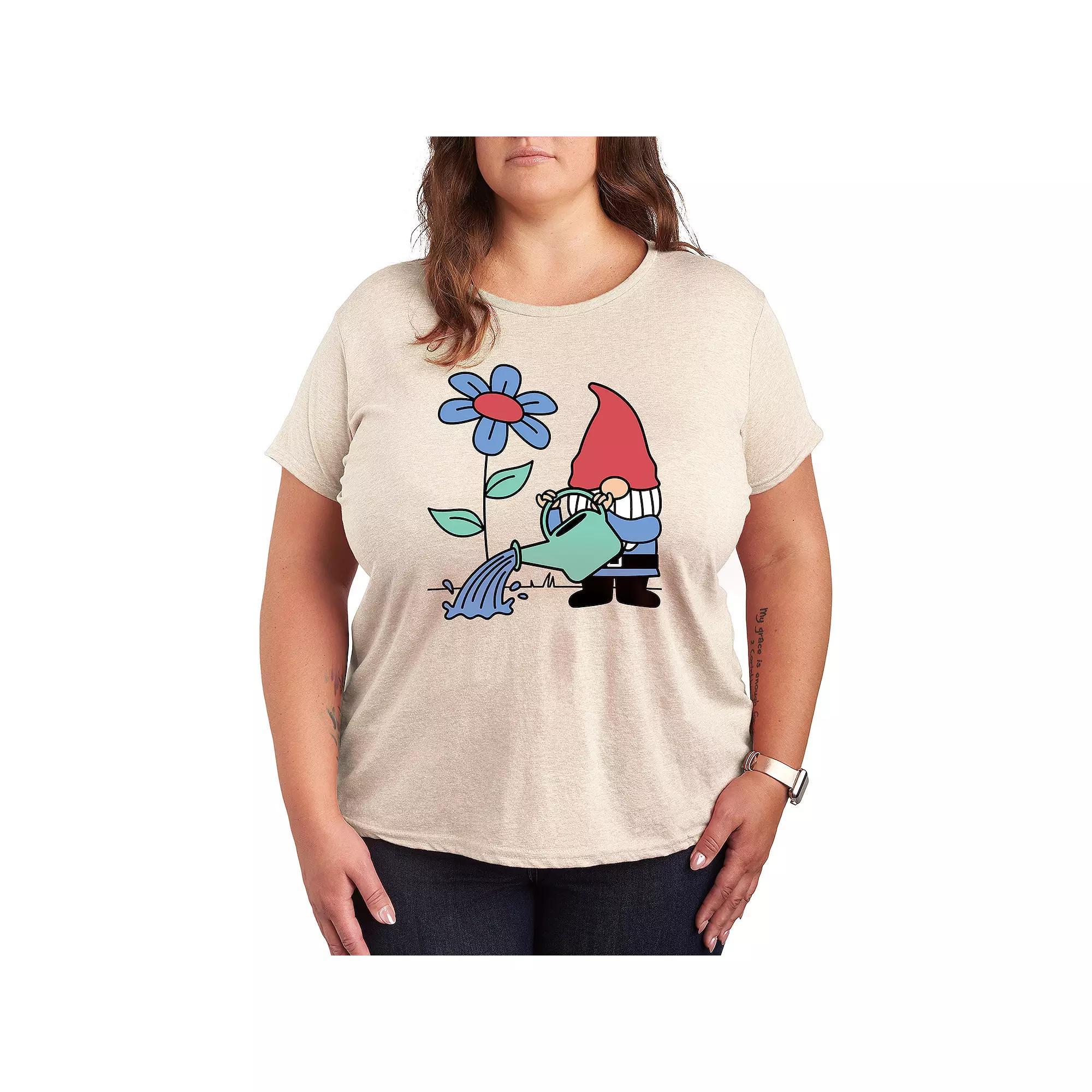 Plus Gardening Gnome Graphic Tee, Womens Product Image