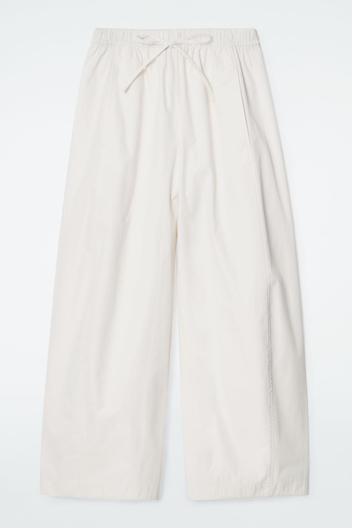 ELASTICATED BARREL-LEG PANTS Product Image