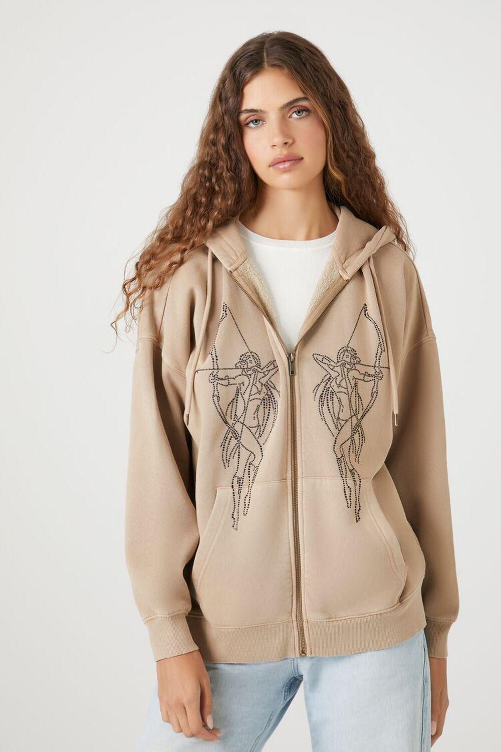 Bow & Arrow Zip-Up Hoodie | Forever 21 Product Image