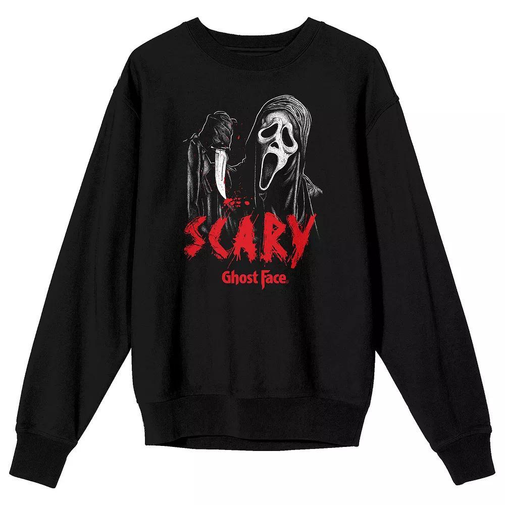 Men's Ghostface Scary Mask Sweatshirt, Size: Large, Black Product Image