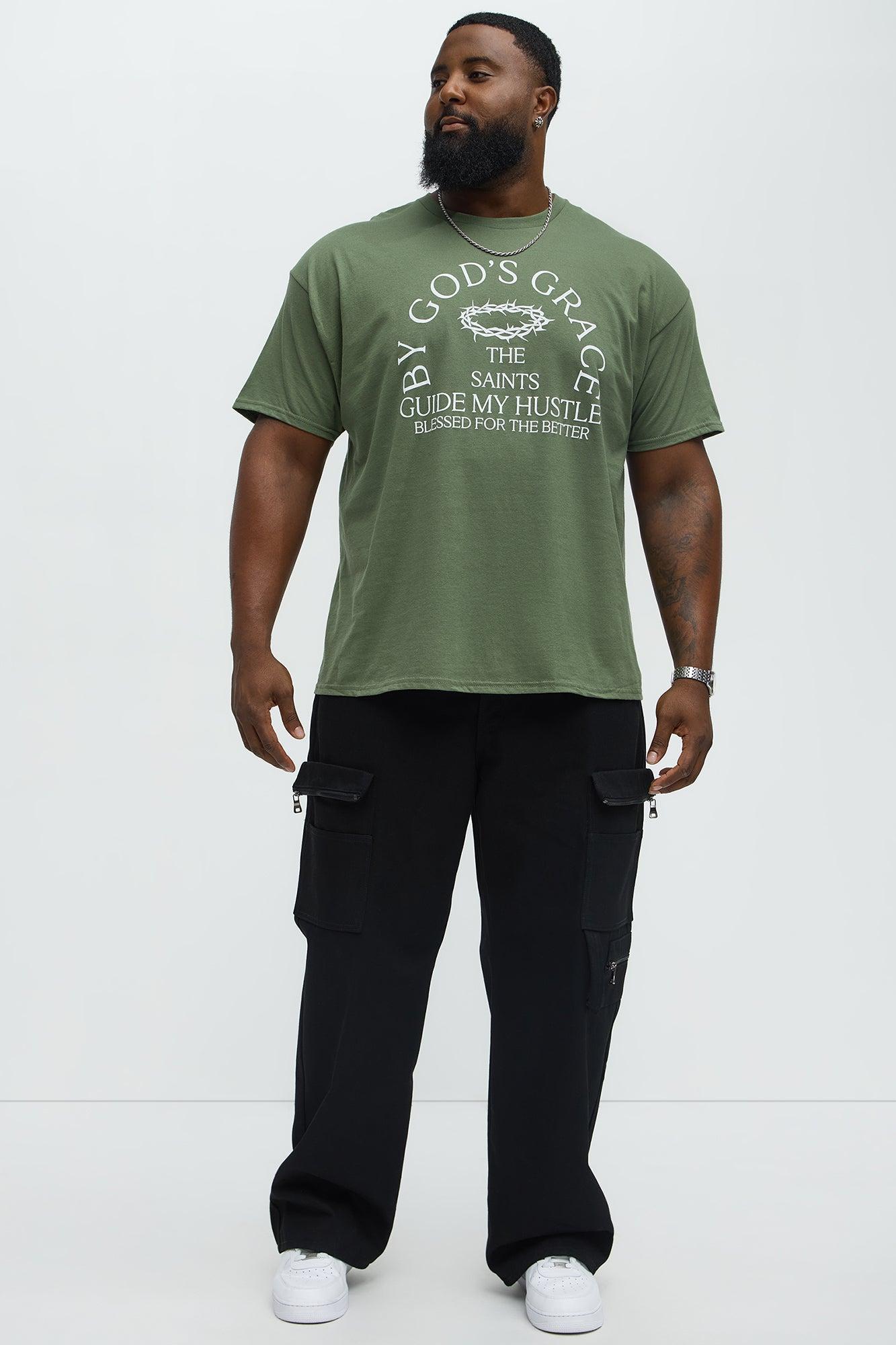 By God's Grace Short Sleeve Tee - Olive Product Image