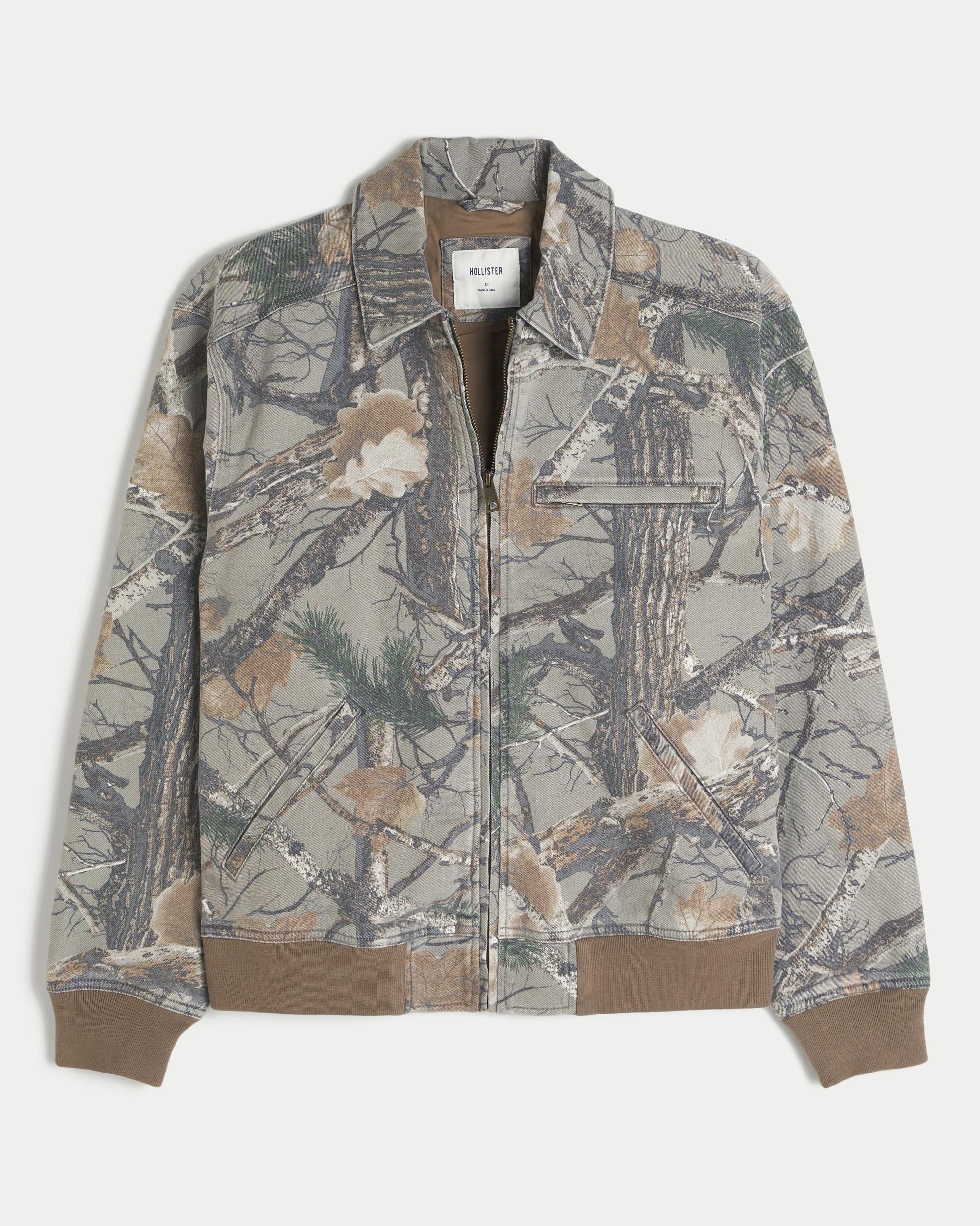 Zip-Up Camo Workwear Jacket Product Image